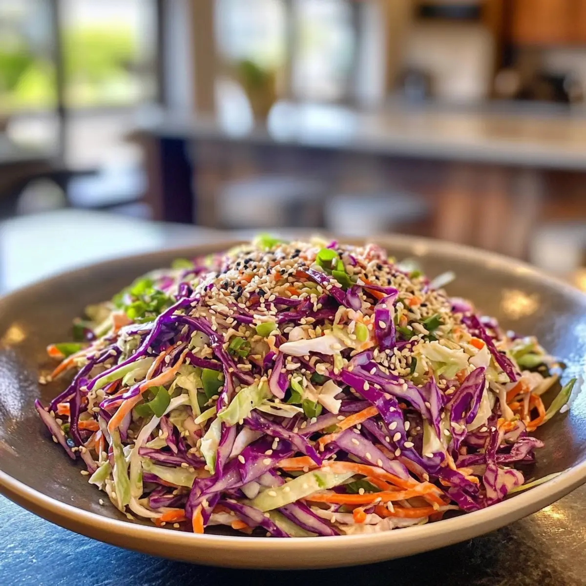 Crunchy Sesame Miso Slaw