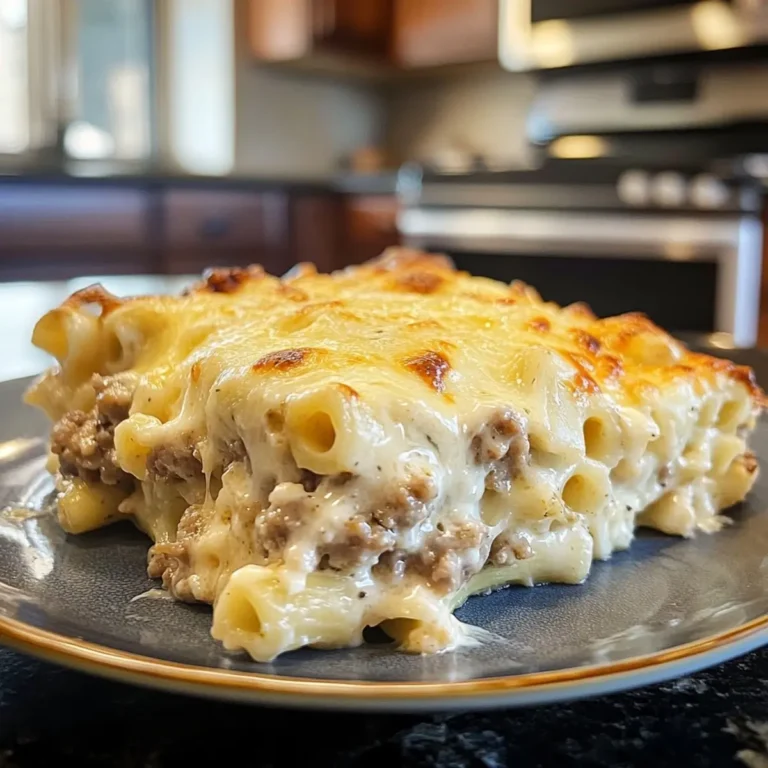 Creamy Sausage Alfredo Bake