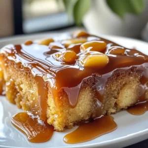 Salted Caramel Apple Sheet Cake