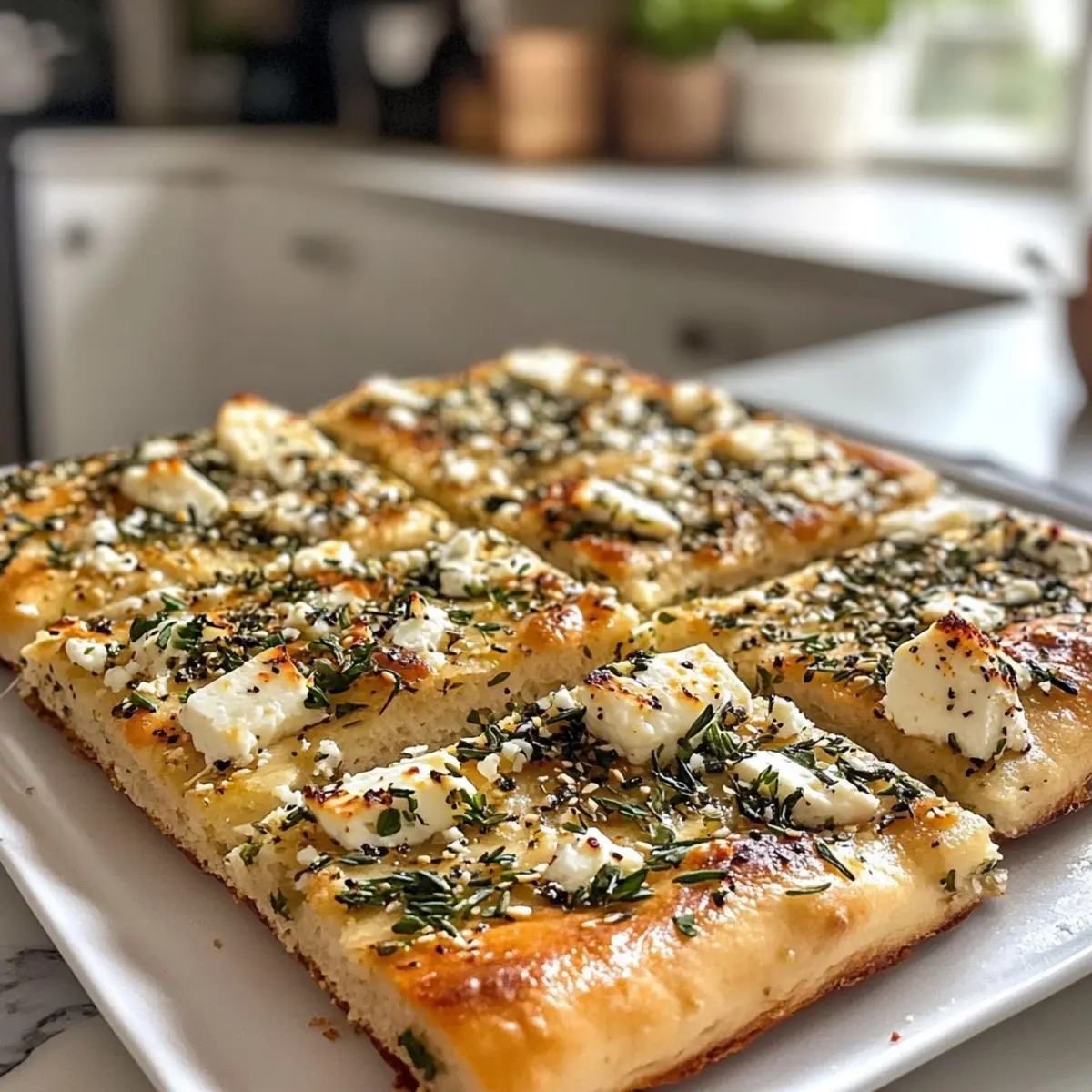Baked Feta Herb Flatbread