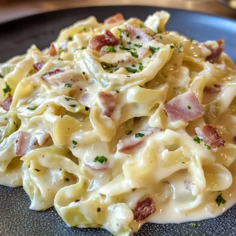 Cabbage Alfredo Pancetta