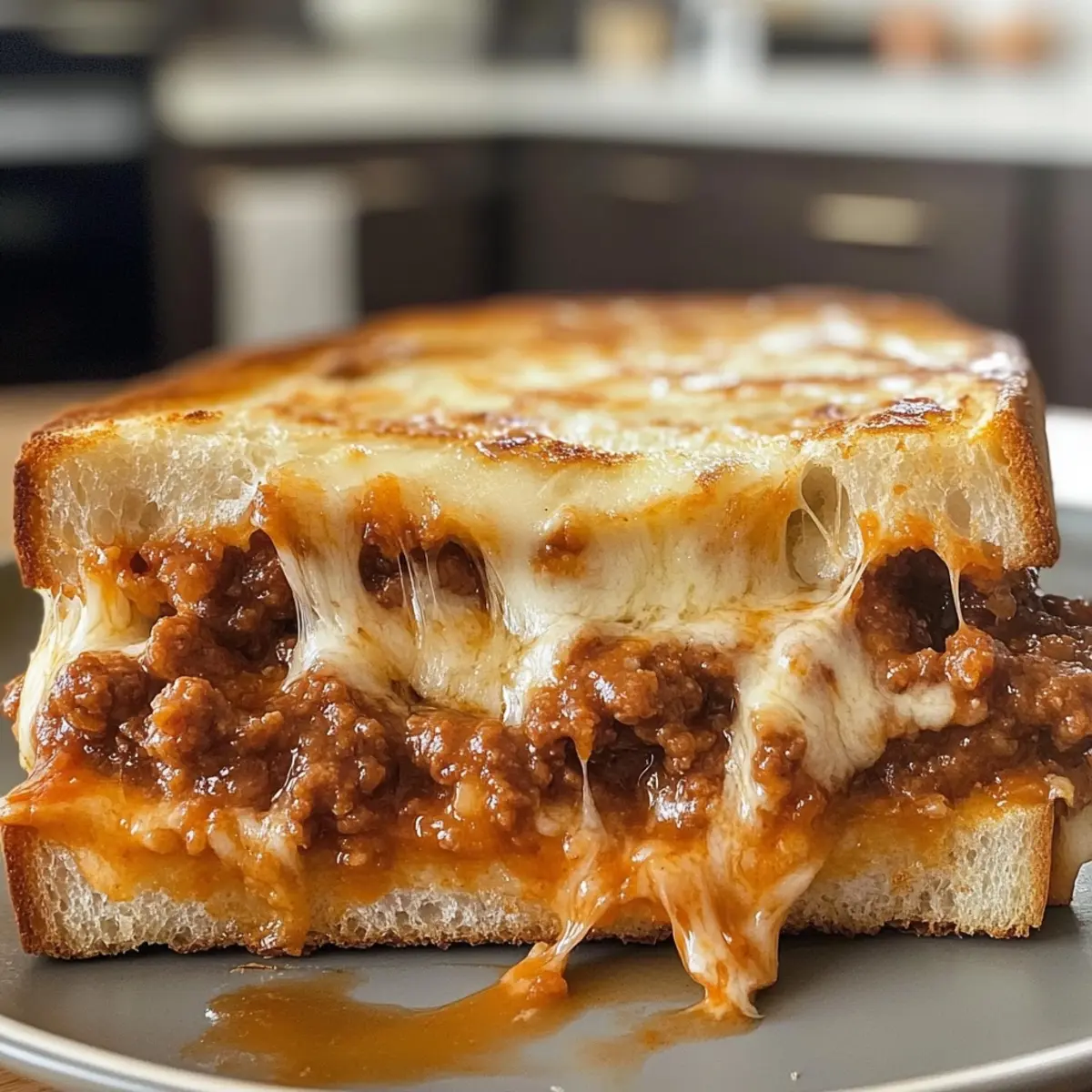 Cheesy Garlic Bread Sloppy Joe Melts