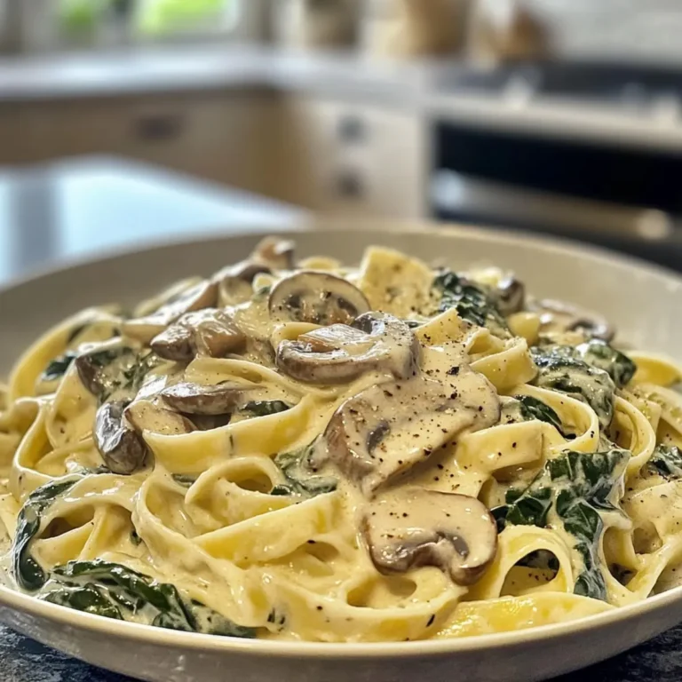 Creamy Spinach Mushroom Pasta