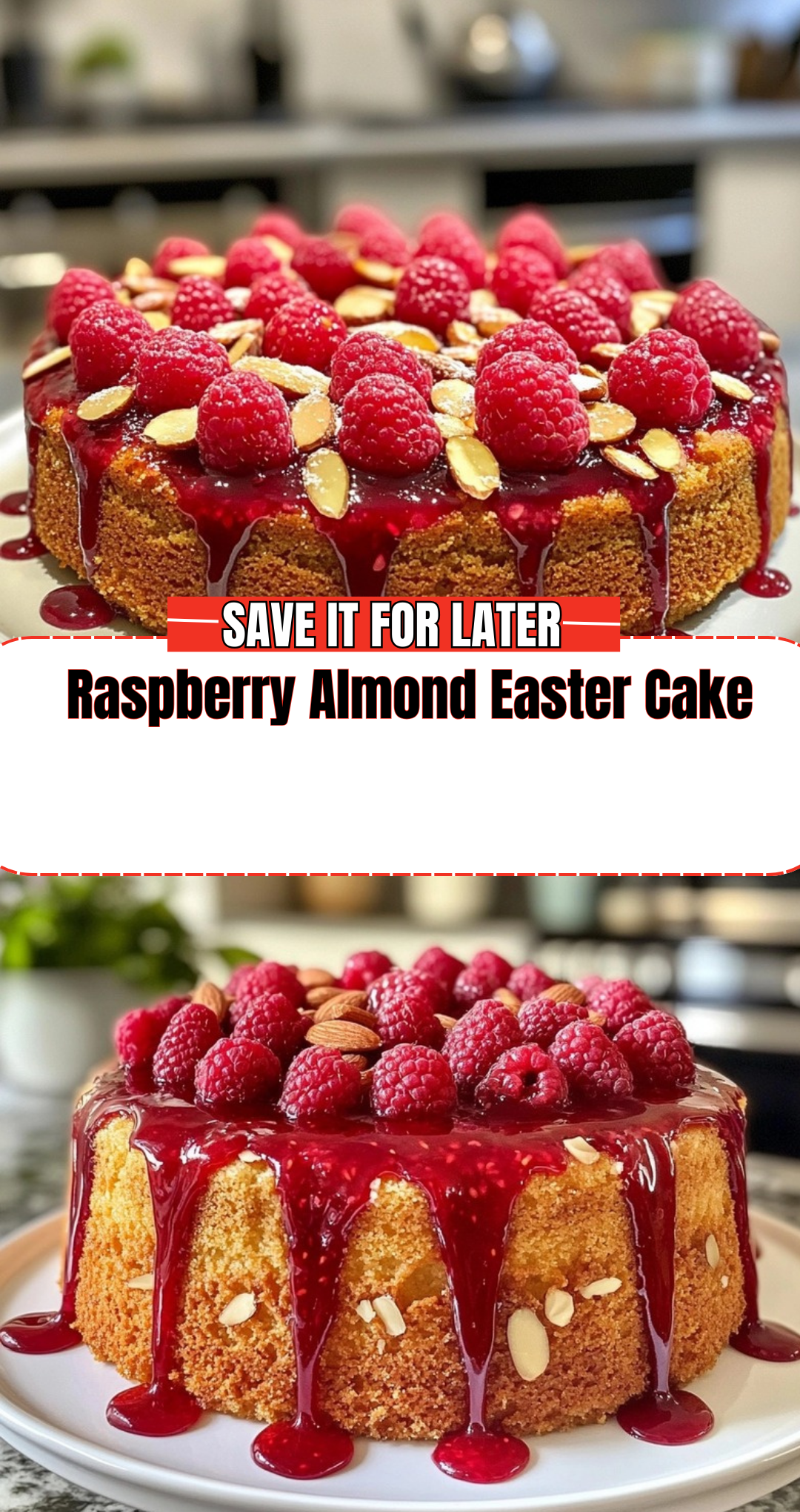 Raspberry Almond Easter Cake