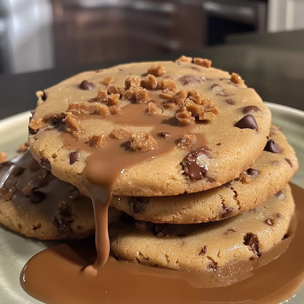 Sweet Chocolate Chip and Toffee Shortbread Cookies