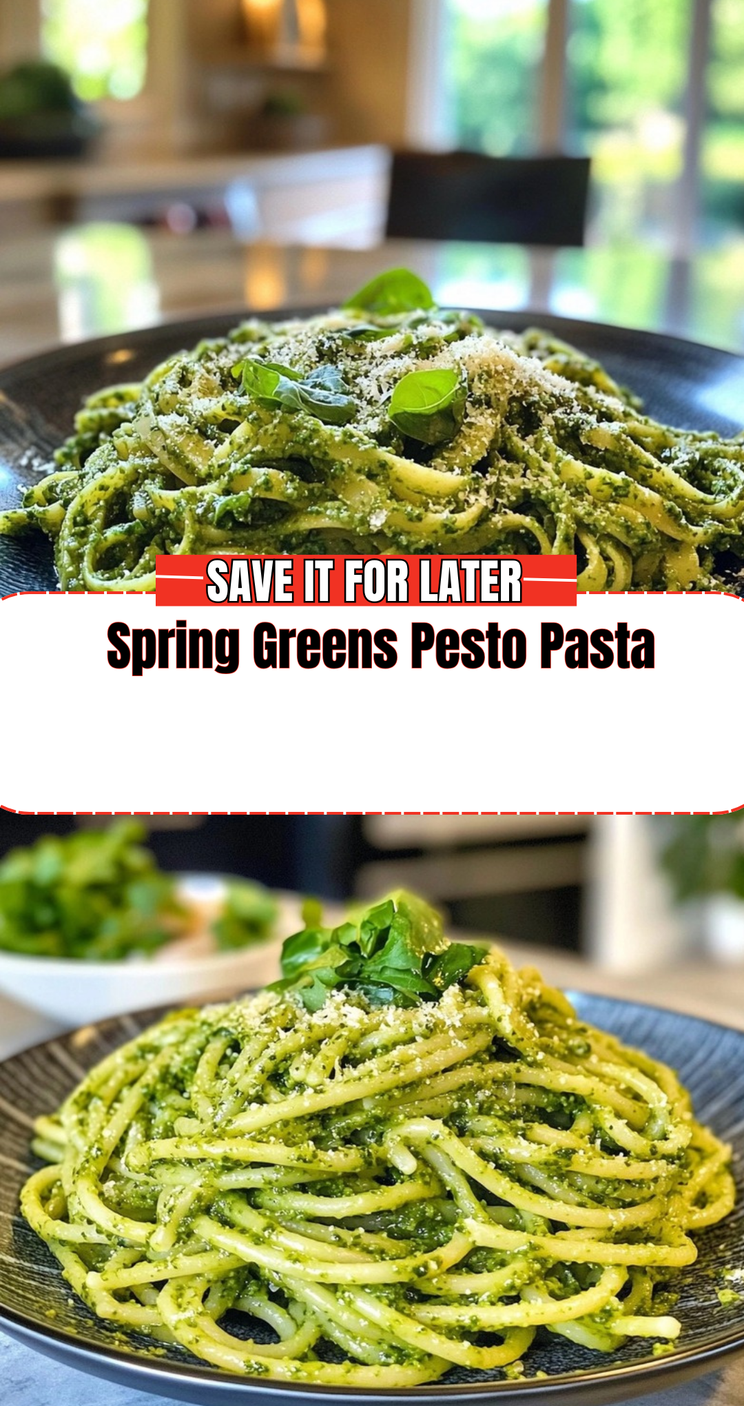 Spring Greens Pesto Pasta