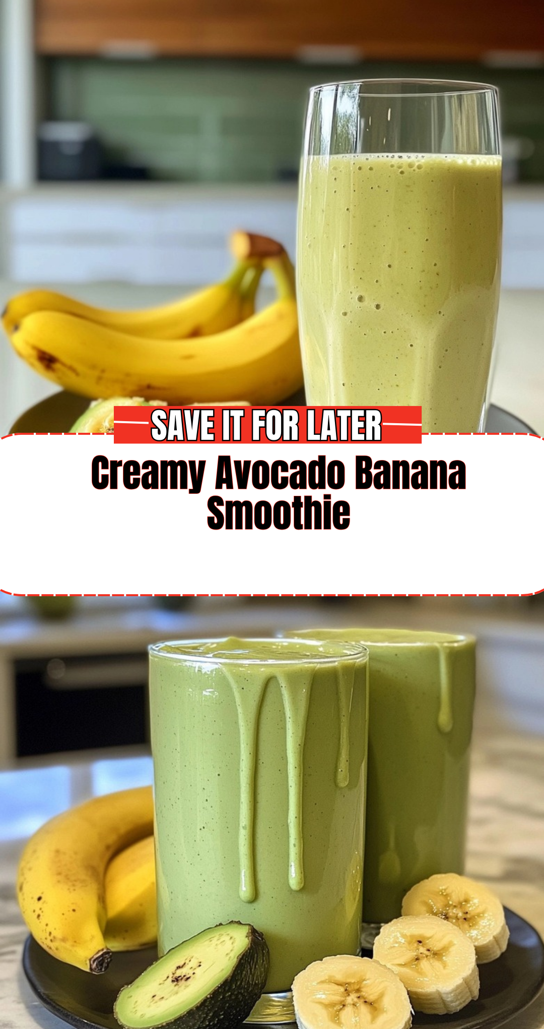 Creamy Avocado Banana Smoothie