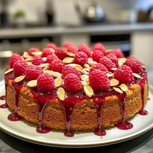 Raspberry Almond Easter Cake