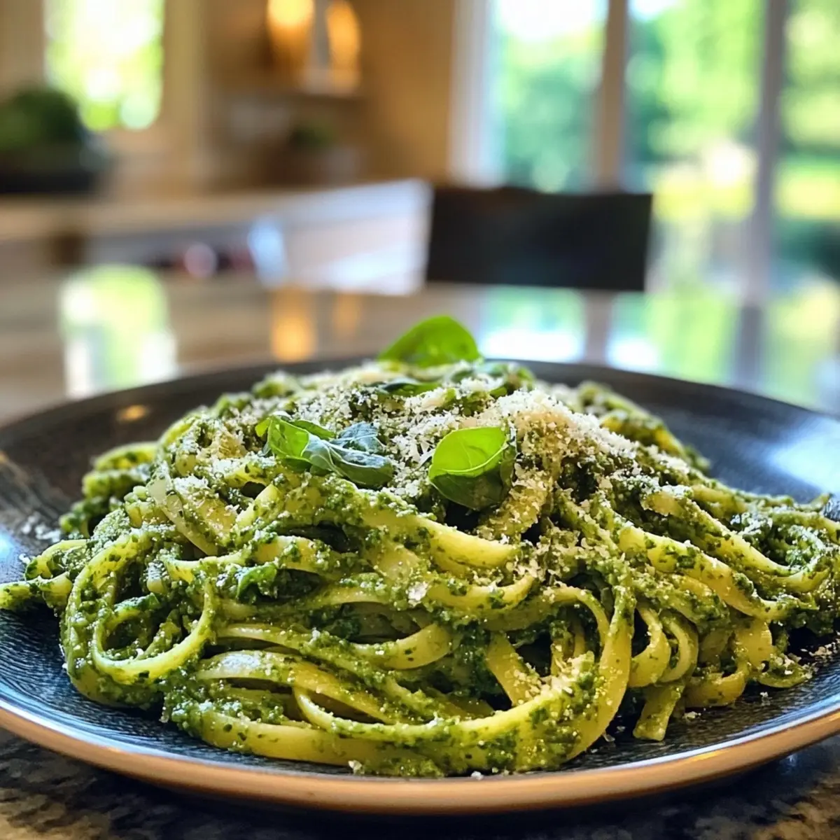 Spring Greens Pesto Pasta