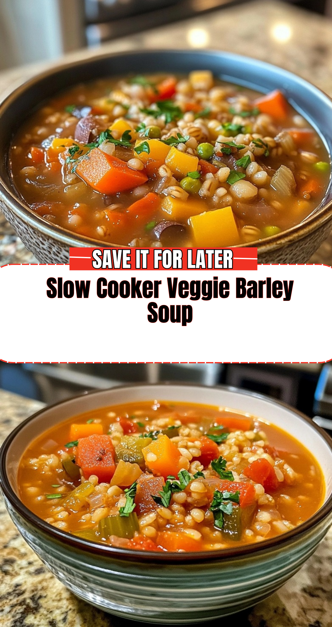 Slow Cooker Veggie Barley Soup