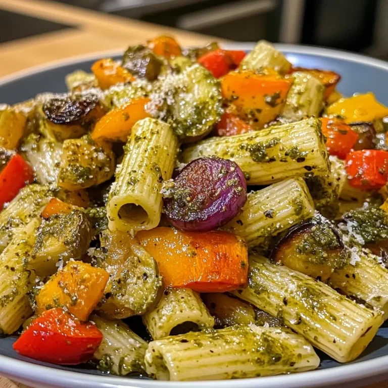 Pesto Pasta With Roasted Vegetables