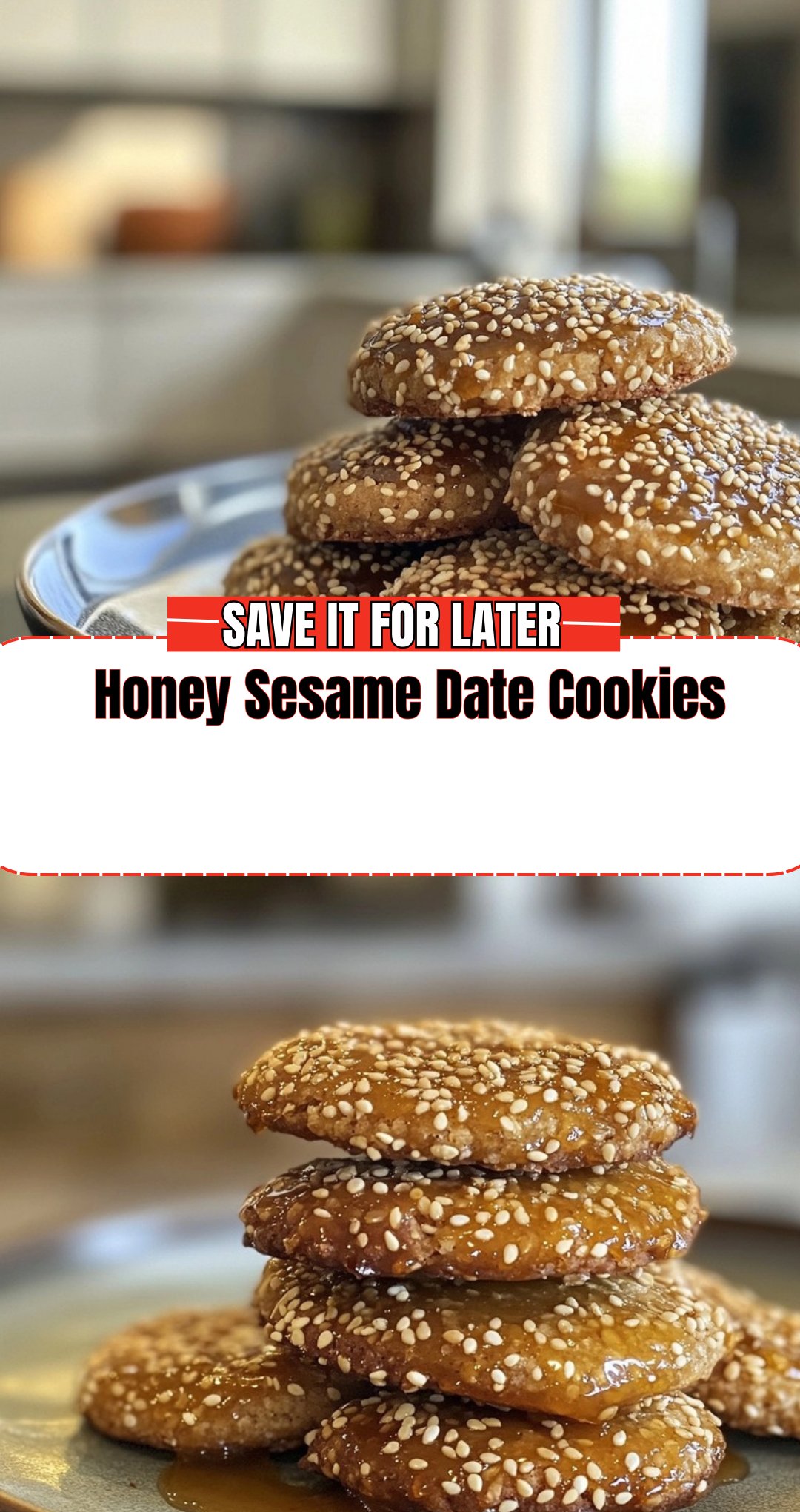 Honey Sesame Date Cookies