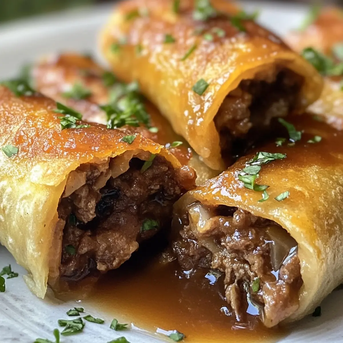 Crispy French Dip Tortilla Roll Ups