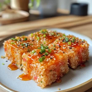 Spicy Tuna Crispy Rice Squares