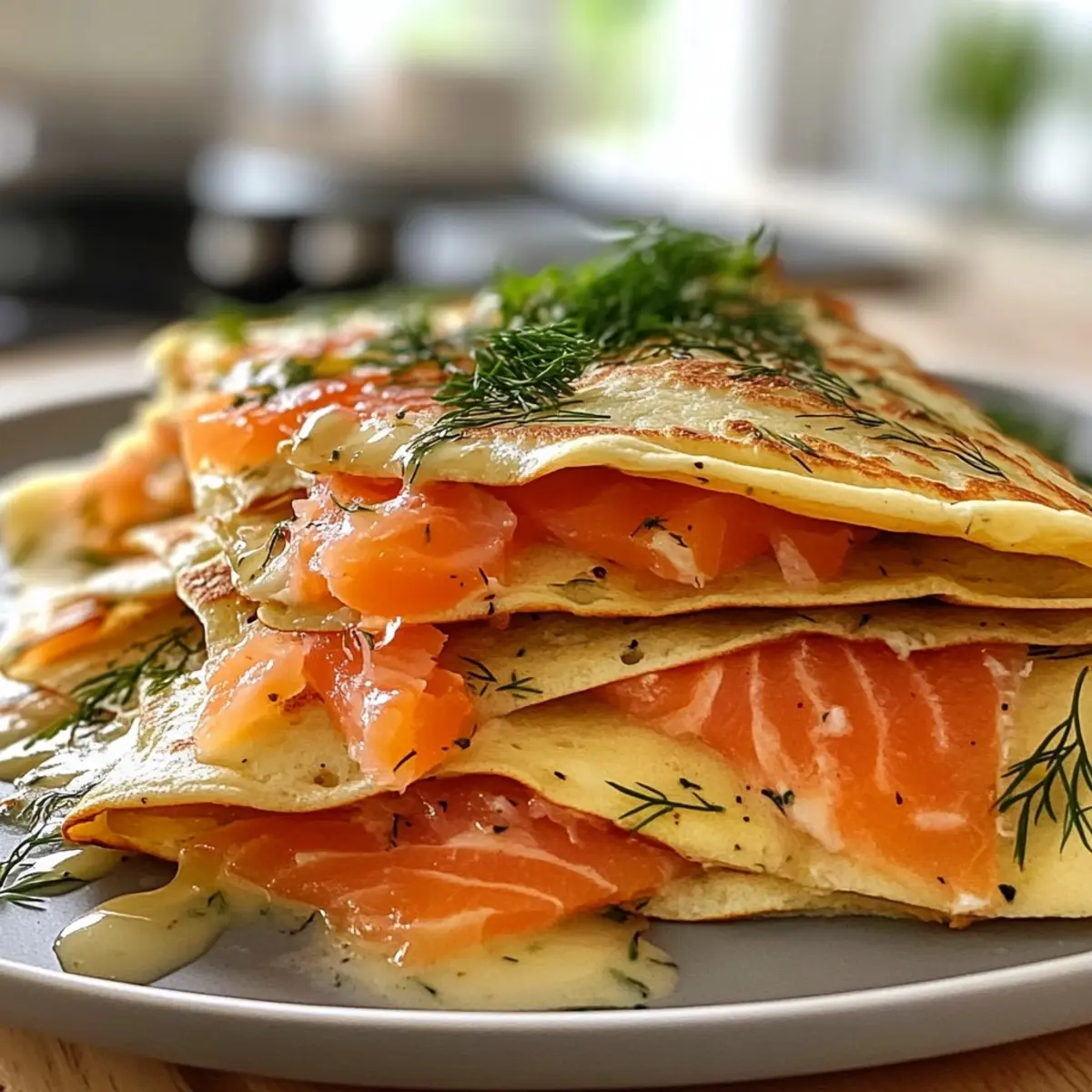 Smoked Salmon Dill Crêpes