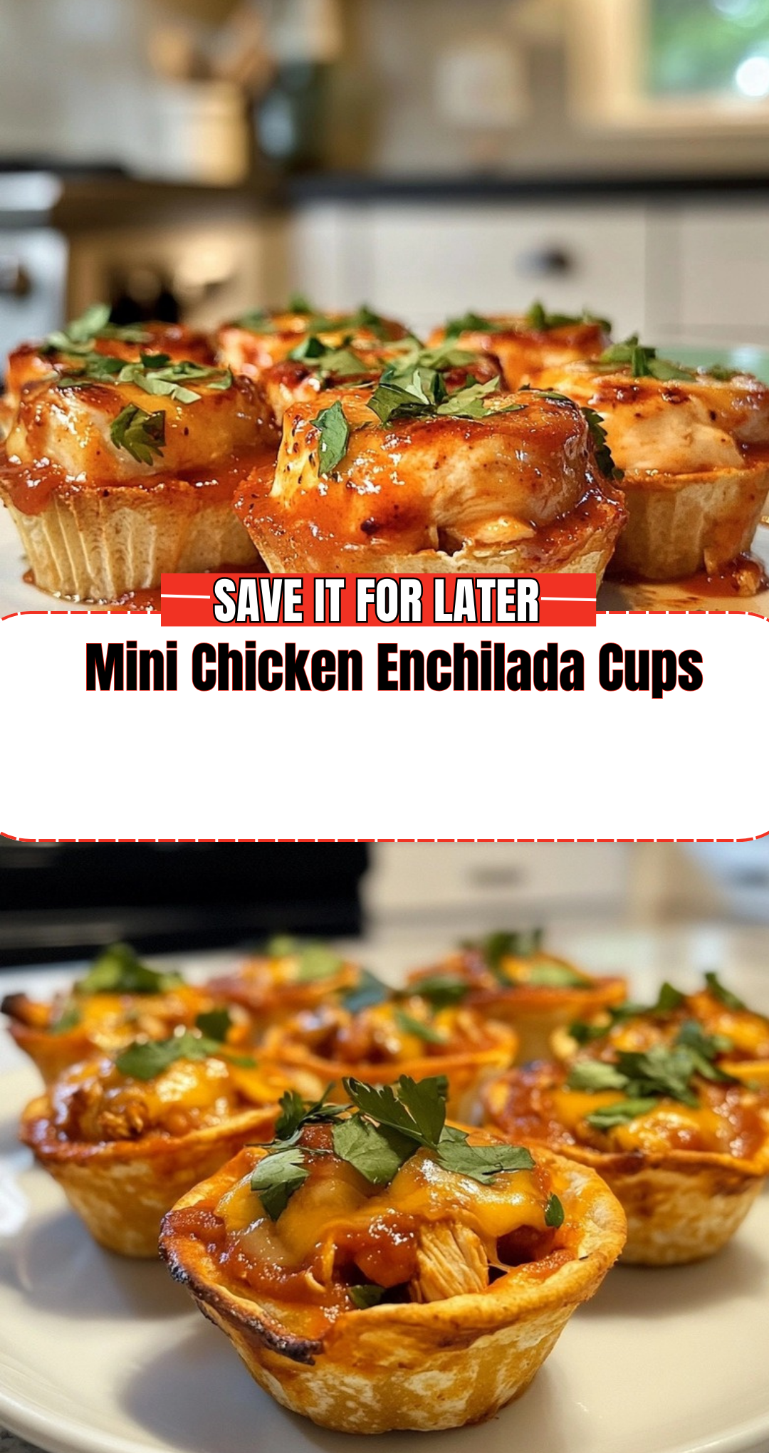 Mini Chicken Enchilada Cups